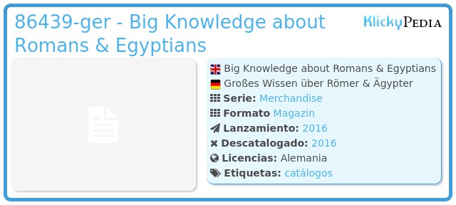 Playmobil 86439-ger - Big Knowledge about Romans & Egyptians