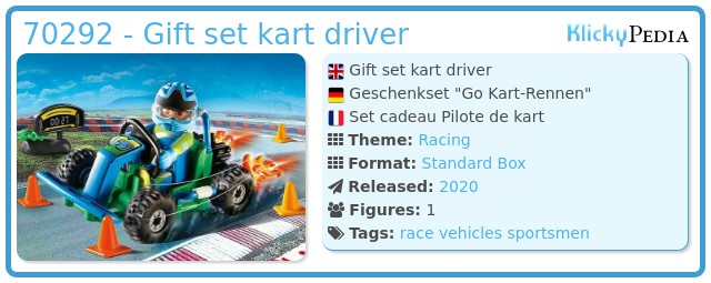 Playmobil 70292 - Gift set kart driver
