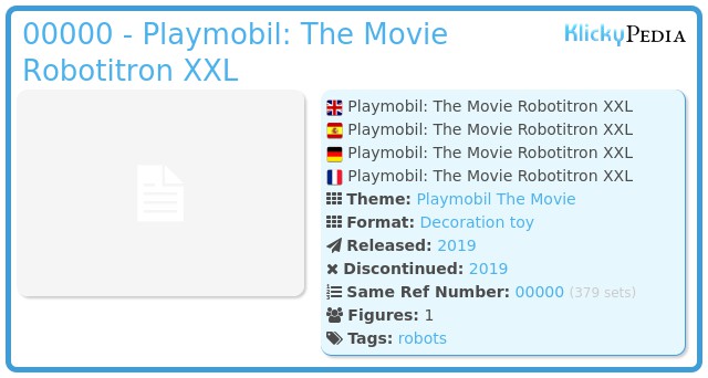 Playmobil 00000 - Playmobil: The Movie Robotitron XXL