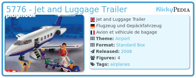 Playmobil 5776 - Jet and Luggage Trailer