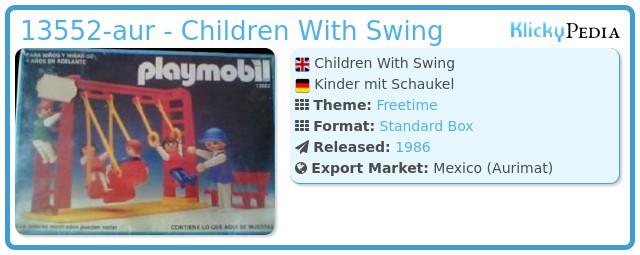 Playmobil 13552-aur - Children With Swing