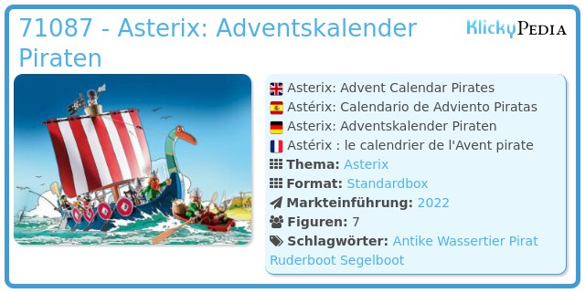 Playmobil 71087 - Asterix: Adventskalender Piraten