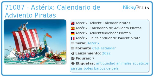Playmobil 71087 - Asterix: Advent Calendar Pirates