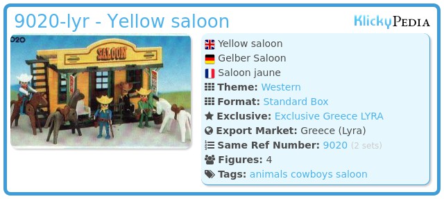 Playmobil 9020-lyr - Yellow saloon