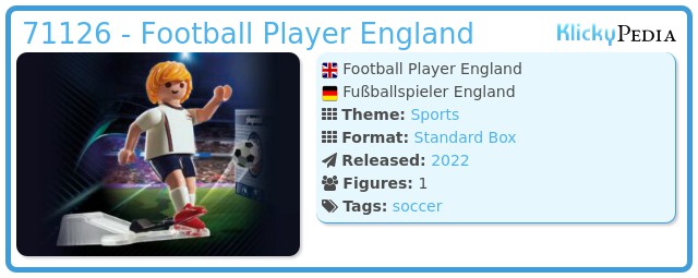 Playmobil 71126 - Football Player England