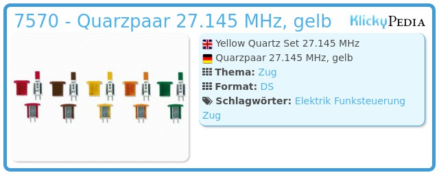 Playmobil 7570 - Quarzpaar 27.145 MHz, gelb