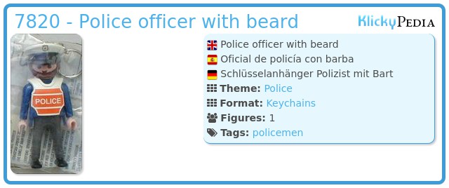 Playmobil 7820 - Police officer with beard