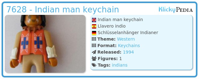 Playmobil 7628 - Indian man keychain