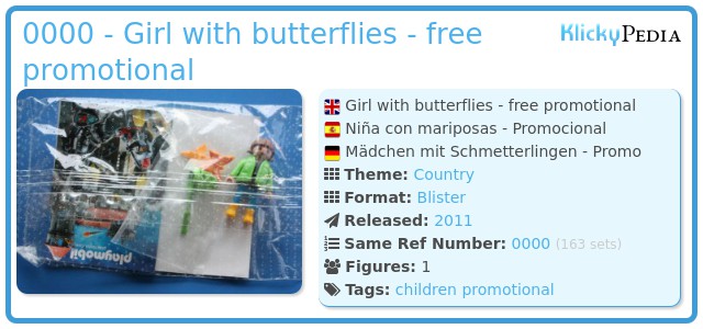 Playmobil 0000 - Girl with butterflies - free promotional
