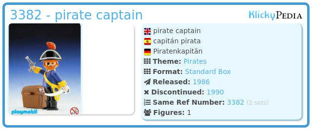 Playmobil 3382 - pirate captain