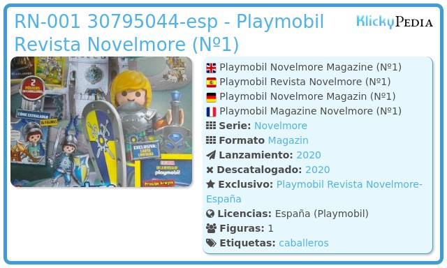 Playmobil RN-001 30795044-esp - Playmobil Revista Novelmore (Nº1)