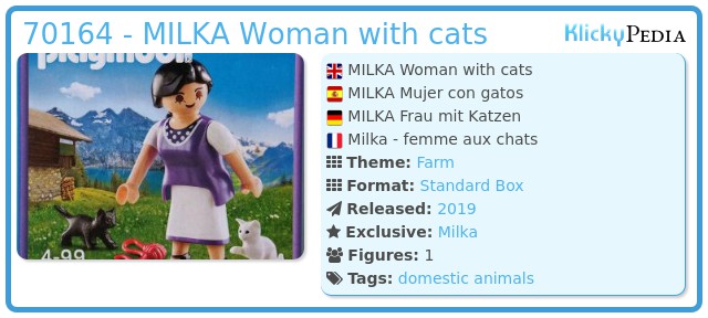 2 X Cat White Playmobil 70164 Exclusive Edition Milka Chocolate For Farmer Girl 