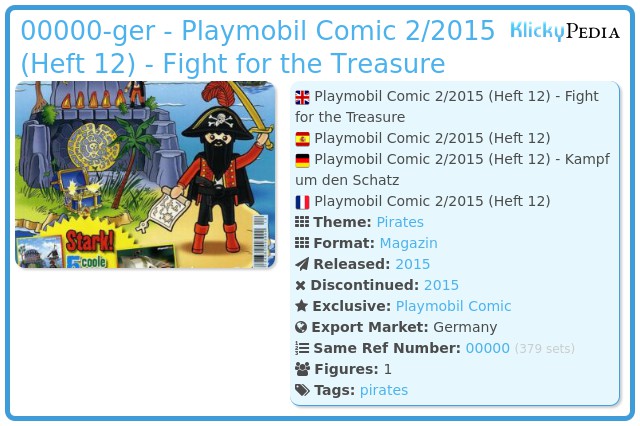 Playmobil 00000-ger - Playmobil Comic 2/2015 (Heft 12) -  Fight for the Treasure