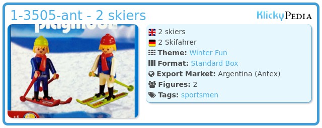 Playmobil 1-3505-ant - 2 skiers