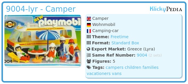 Playmobil 9004-lyr - Camper