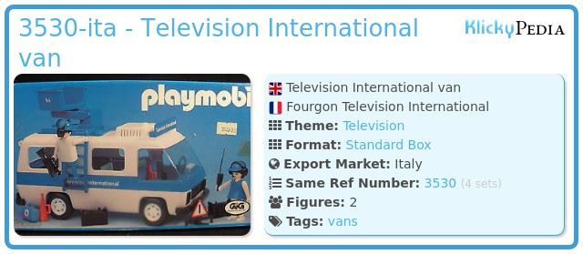 Playmobil 3530-ita - Television International van