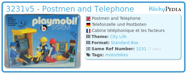 Playmobil 3231v5 - Phone Booth and Mailmen