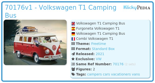 Playmobil 70176v1 - Volkswagen T1 Camping Bus