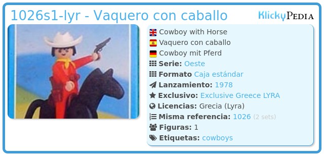 Playmobil 1026s1-lyr - Vaquero con caballo