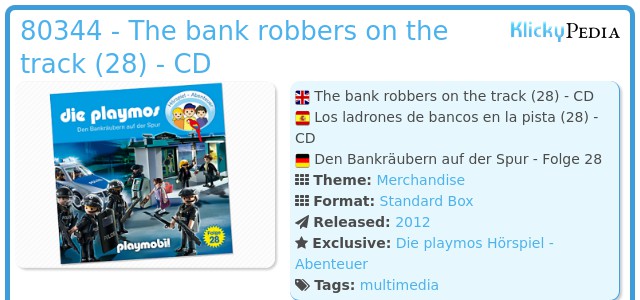 Playmobil 80344 - The bank robbers on the track (28) - CD