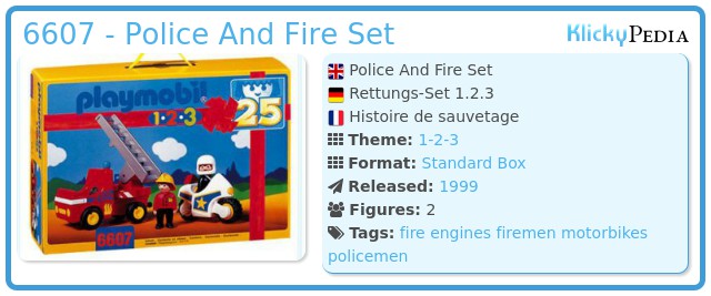 Playmobil 6607 - Police And Fire Set