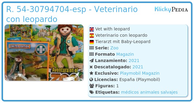 Playmobil 30794704-esp - Veterinario con leopardo