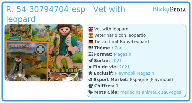 Playmobil 30794704 - Vet with leopard