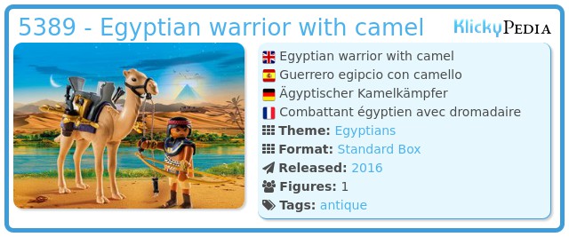 Playmobil 5389 - Egyptian warrior with camel