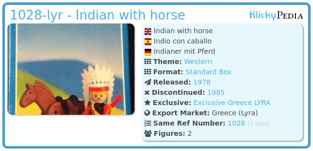 Playmobil 1028-lyr - Indian with horse