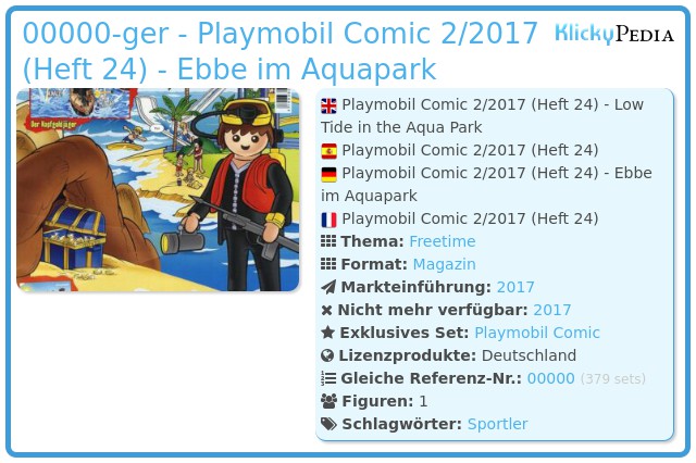 Playmobil 00000-ger - Playmobil Comic 2/2017 (Heft 24) - Ebbe im Aquapark