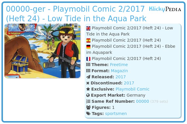 Playmobil 00000-ger - Playmobil Comic 2/2017 (Heft 24) - Low Tide in the Aqua Park