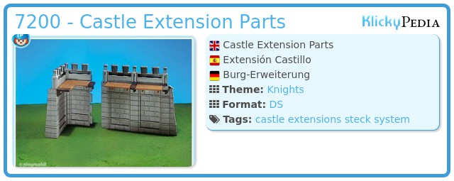 Discontinued PLAYMOBIL Add-on 7200 Castle Wall Extension for sale online 