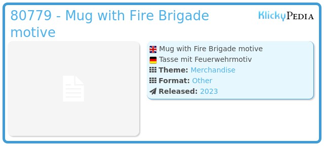 Playmobil 80779 - Mug with Fire Brigade motive