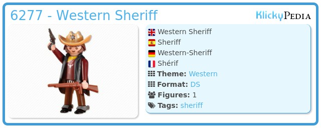 Playmobil 6277 Sheriff Marshall Cowboy Western 