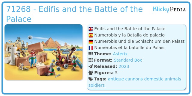 Playmobil 71268 - Edifis and the Battle of the Palace