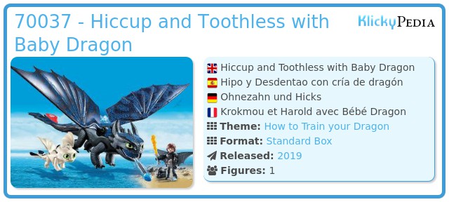 Playmobil 70037 - Hiccup and Toothless with Baby Dragon