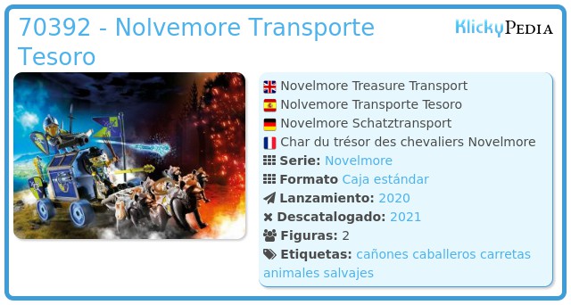 Playmobil 70392 - Nolvemore Transporte Tesoro