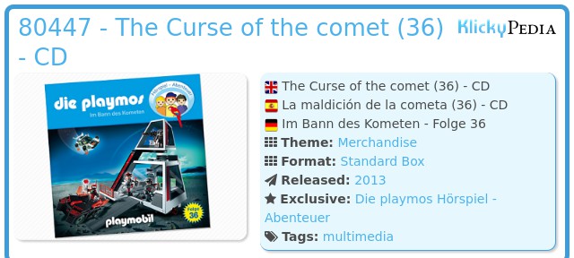 Playmobil 80447 - The Curse of the comet (36) - CD