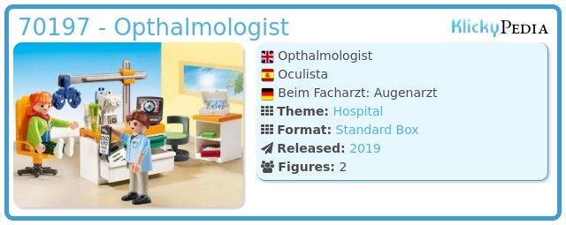 Playmobil 70197 - Opthalmologist