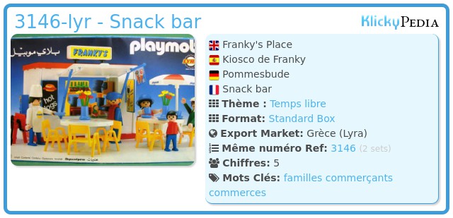 Playmobil 3146-lyr - Snack bar