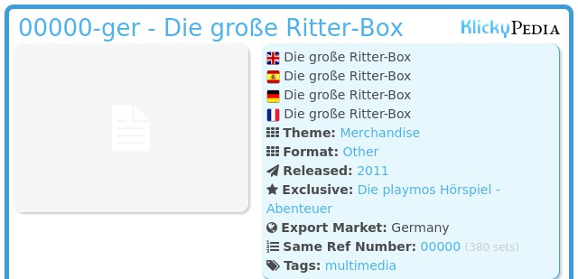Playmobil 00000-ger - Die große Ritter-Box