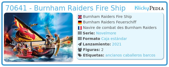 Playmobil 70641 - Burnham Raiders Fire Ship