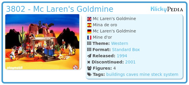 Playmobil 3802 - Mclarens Goldmine