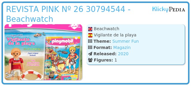 Playmobil REVISTA PINK Nº 26 30794544 - Beachwatch