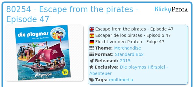 Playmobil 80254 - Escape from the pirates - Episode 47