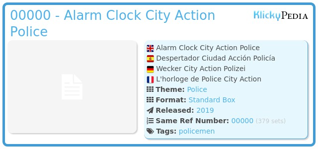 Playmobil 00000 - Alarm Clock City Action Police