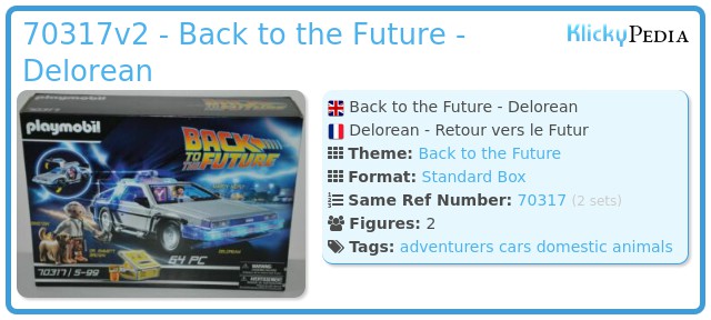 Playmobil 70317v2 - Back to the Future - Delorean