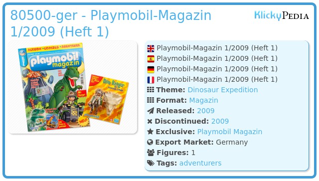Playmobil 80500-ger - Playmobil-Magazin 1/2009 (Heft 1)