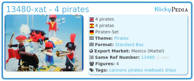 Playmobil 13480-xat - 4 pirates