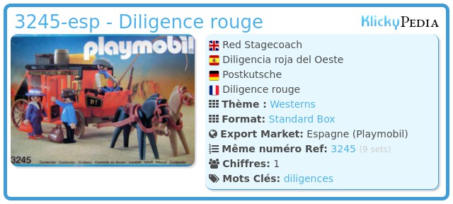 Playmobil 3245-esp - Diligence rouge
